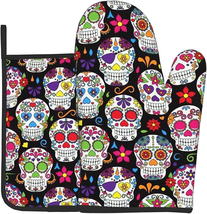 hgnblsip - sugar skull winter gloves