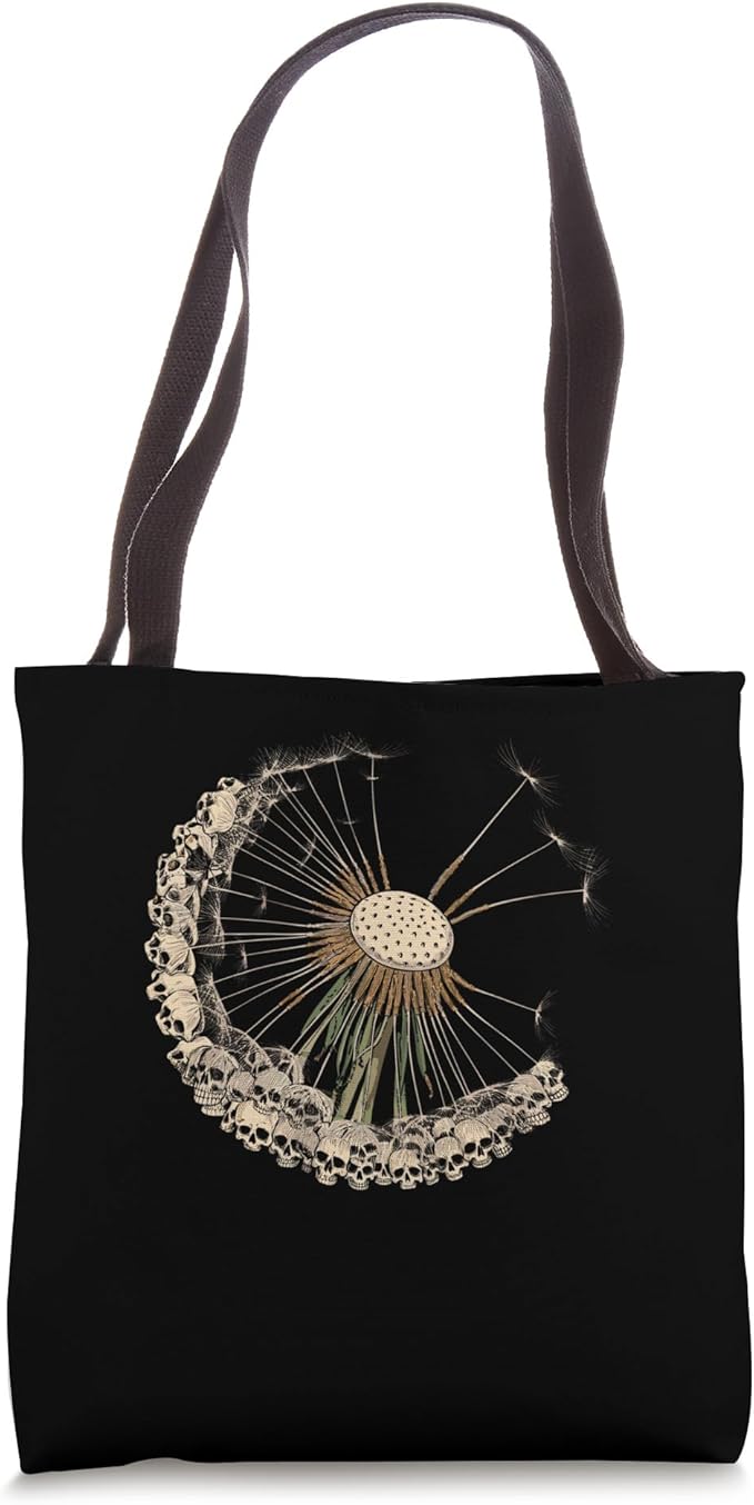Sugar Skull Dandelion Day of the Dead Design Tote Bag - sugar skull handbags for sale