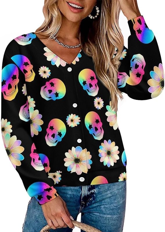 AEZKTJCHX - sugar skull coat womens